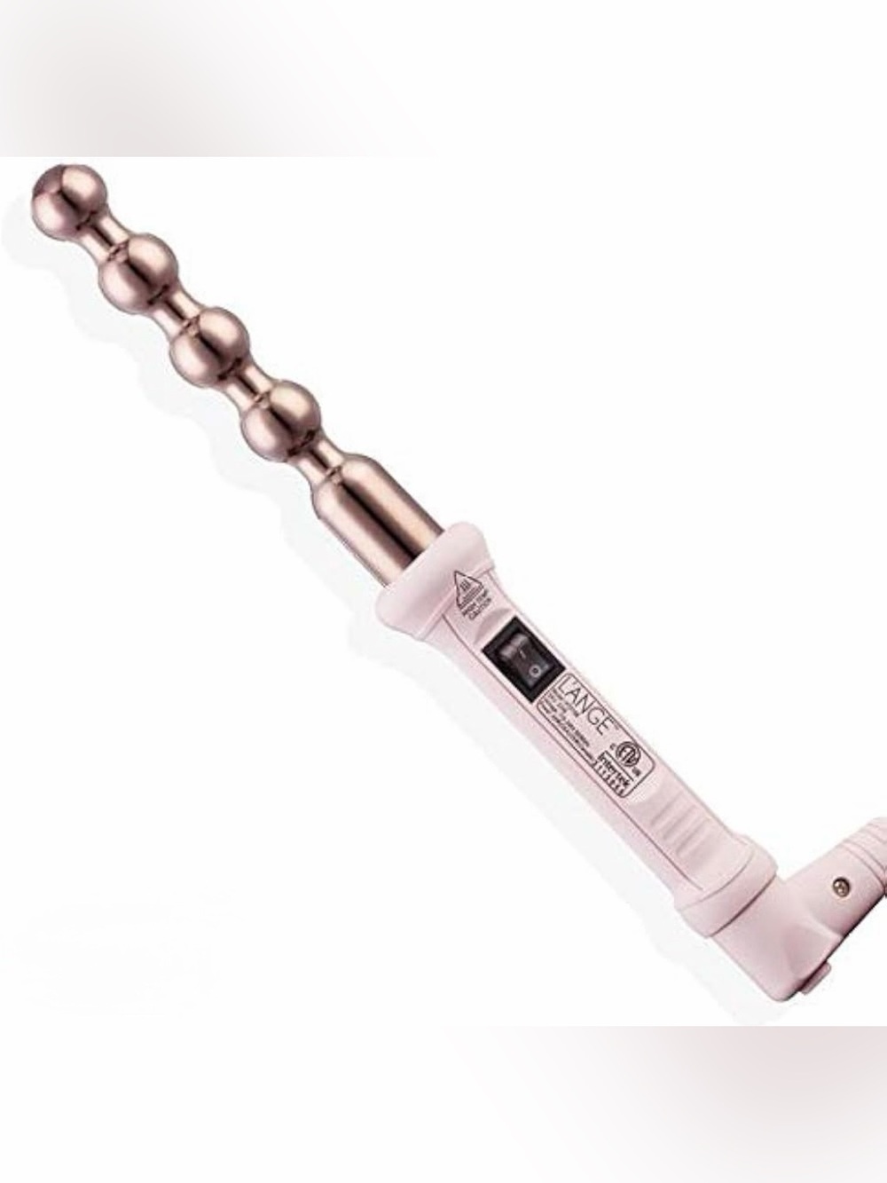 Lange Rose Gold Beaded Curling Iron with Pale Pink Handle